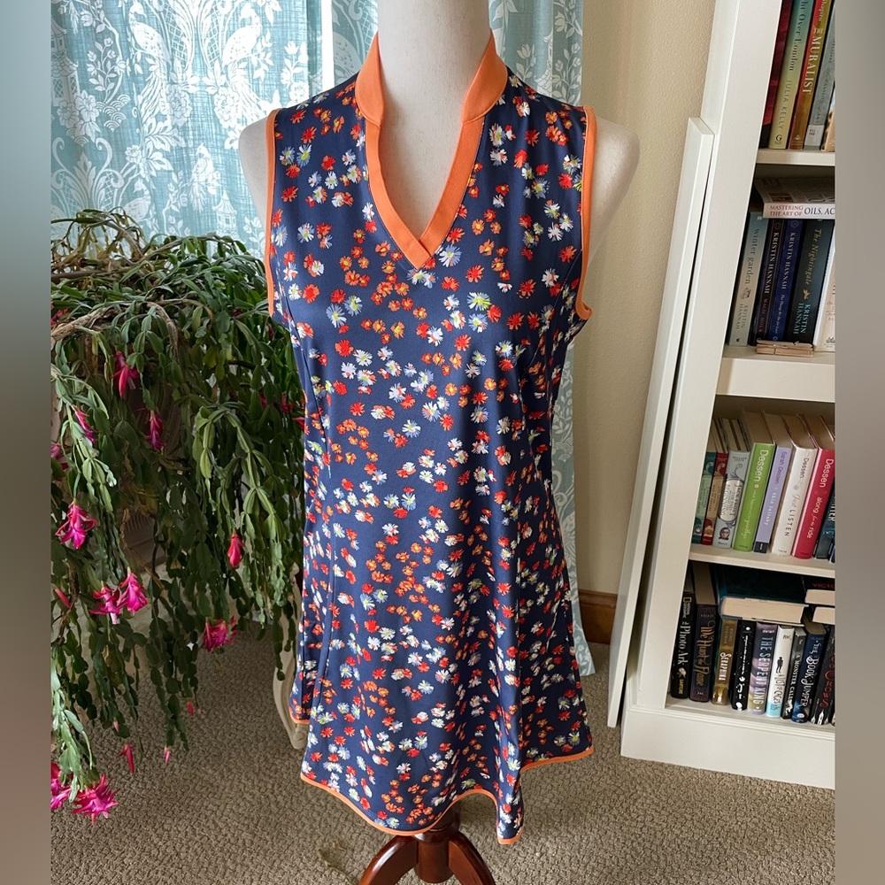 Callaway blue and orange floral activewear golf dress